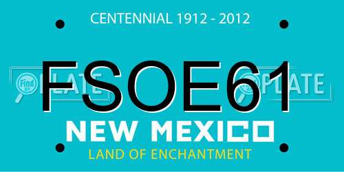 FSOE61 New Mexico License Plate