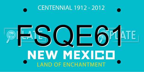 FSQE61 New Mexico License Plate