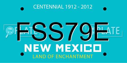 FSS79E New Mexico License Plate