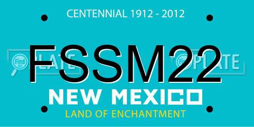 FSSM22 New Mexico License Plate