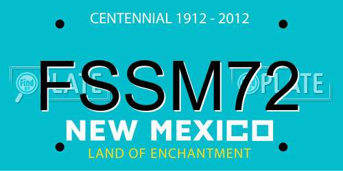 FSSM72 New Mexico License Plate