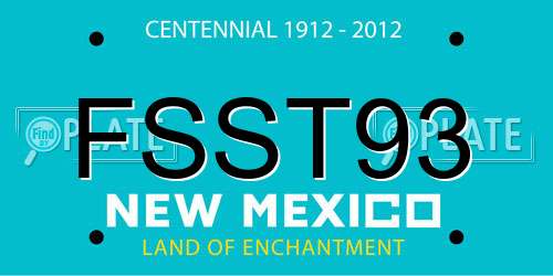 FSST93 New Mexico License Plate
