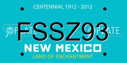 FSSZ93 New Mexico License Plate