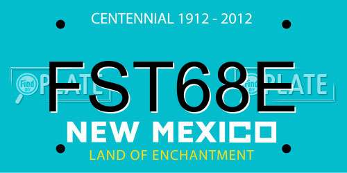 FST68E New Mexico License Plate