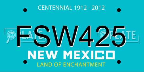FSW425 New Mexico License Plate