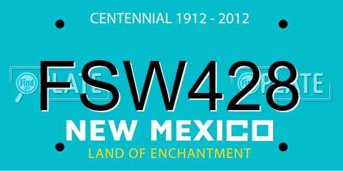 FSW428 New Mexico License Plate