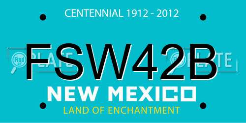 FSW42B New Mexico License Plate