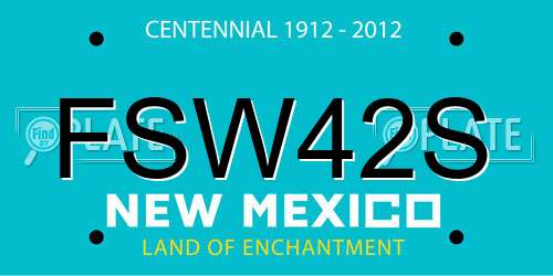 FSW42S New Mexico License Plate