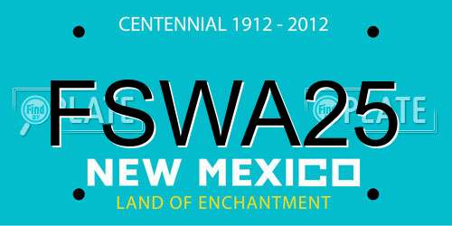 FSWA25 New Mexico License Plate