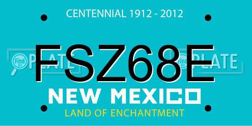 FSZ68E New Mexico License Plate
