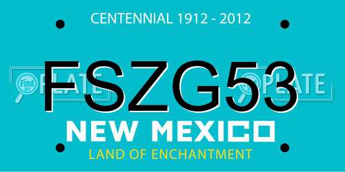 FSZG53 New Mexico License Plate