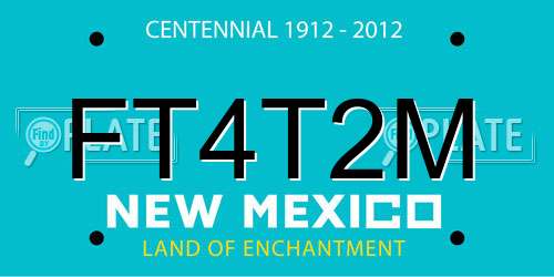 FT4T2M New Mexico License Plate