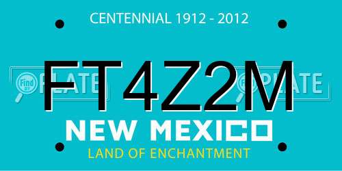 FT4Z2M New Mexico License Plate