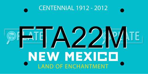 FTA22M New Mexico License Plate