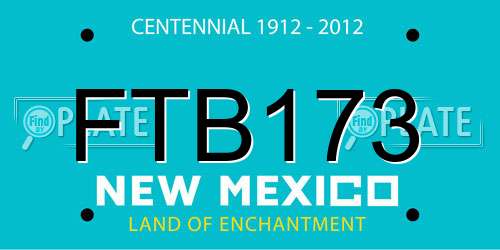 FTB173 New Mexico License Plate