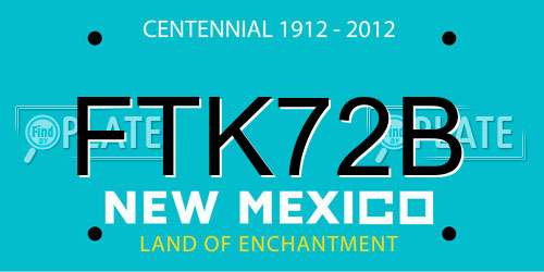 FTK72B New Mexico License Plate