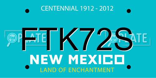 FTK72S New Mexico License Plate