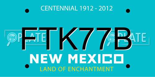 FTK77B New Mexico License Plate