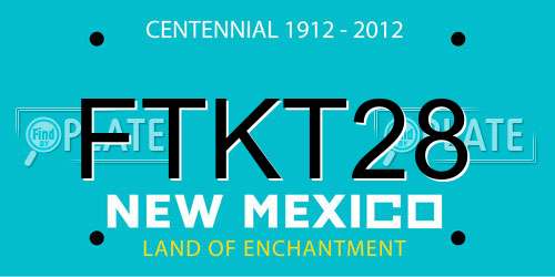 FTKT28 New Mexico License Plate
