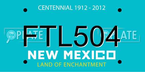 FTL504 New Mexico License Plate