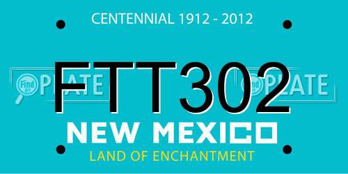 FTT302 New Mexico License Plate