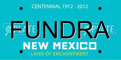 FUNDRA New Mexico License Plate
