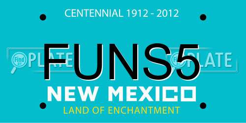 FUNS5 New Mexico License Plate
