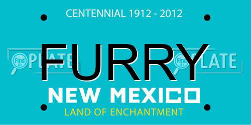 FURRY New Mexico License Plate