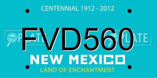 FVD560 New Mexico License Plate