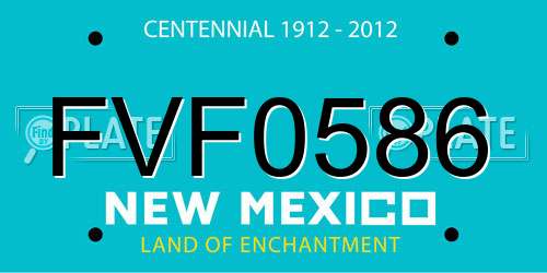 FVF0586 New Mexico License Plate