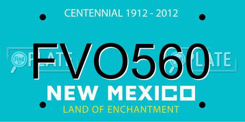 FVO560 New Mexico License Plate