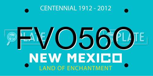 FVO56O New Mexico License Plate