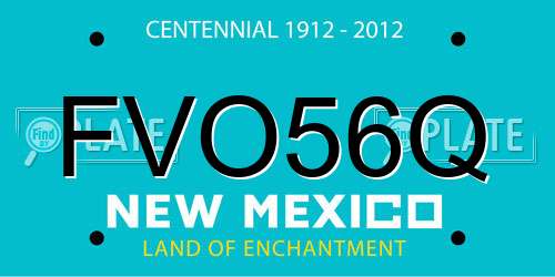 FVO56Q New Mexico License Plate