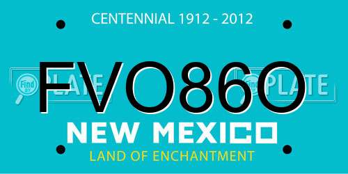 FVO86O New Mexico License Plate