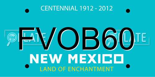 FVOB60 New Mexico License Plate
