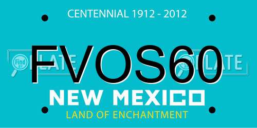 FVOS60 New Mexico License Plate