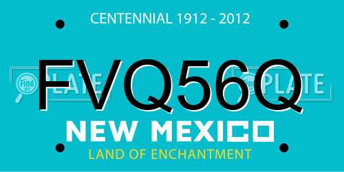 FVQ56Q New Mexico License Plate
