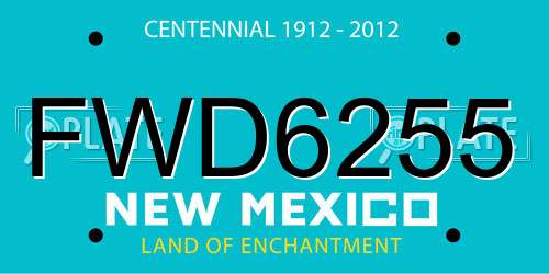 FWD6255 New Mexico License Plate