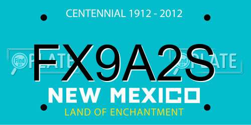 FX9A2S New Mexico License Plate