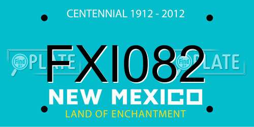 FXI082 New Mexico License Plate