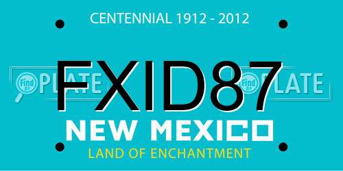 FXID87 New Mexico License Plate