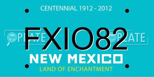 FXIO82 New Mexico License Plate