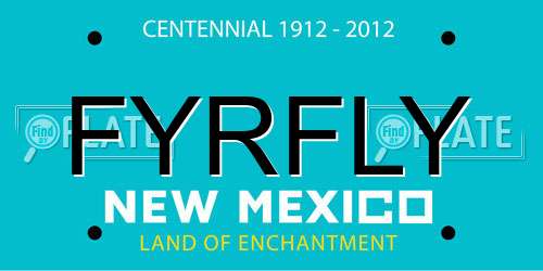 FYRFLY New Mexico License Plate