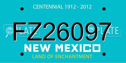 FZ26097 New Mexico License Plate