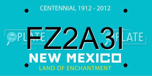 FZ2A3I New Mexico License Plate