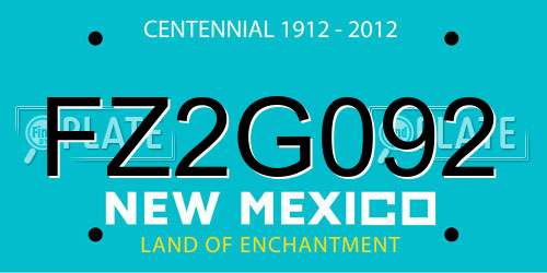 FZ2G092 New Mexico License Plate