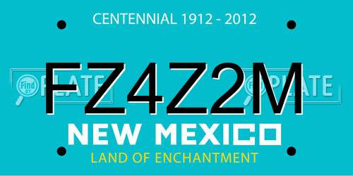 FZ4Z2M New Mexico License Plate