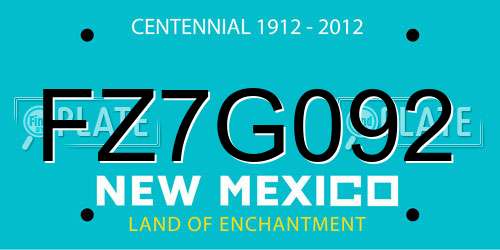 FZ7G092 New Mexico License Plate