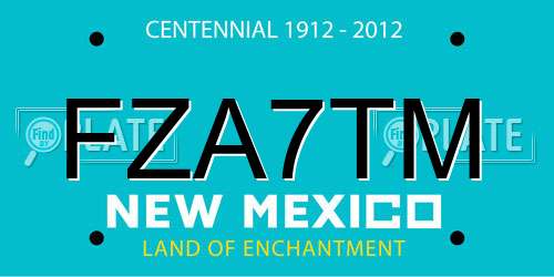 FZA7TM New Mexico License Plate