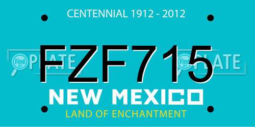 FZF715 New Mexico License Plate